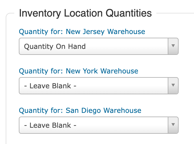 Importing inventory in multiple locations