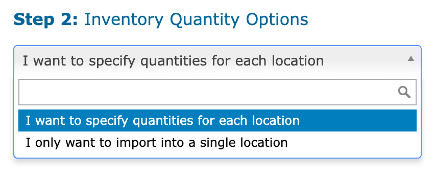 Importing inventory